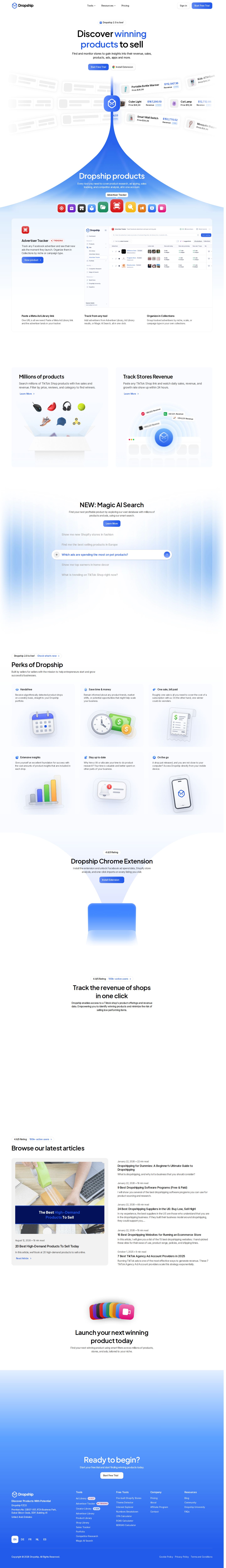 Dropship website preview