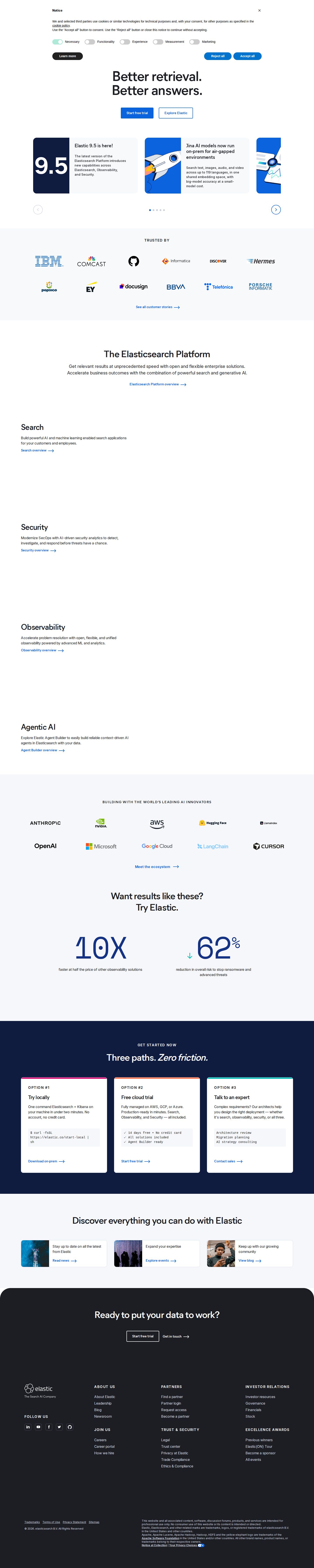 Elastic website preview