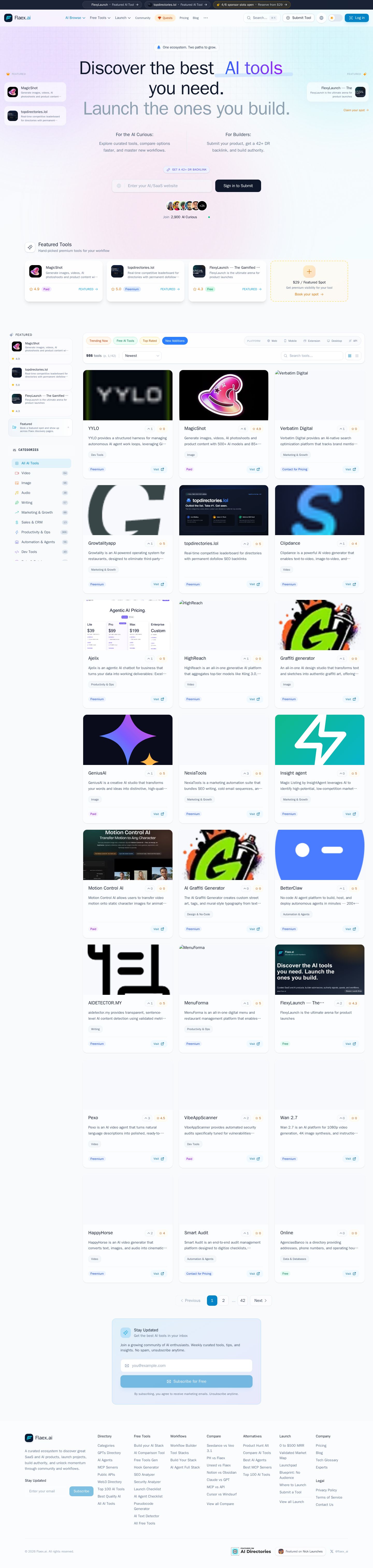 Flaex AI website preview