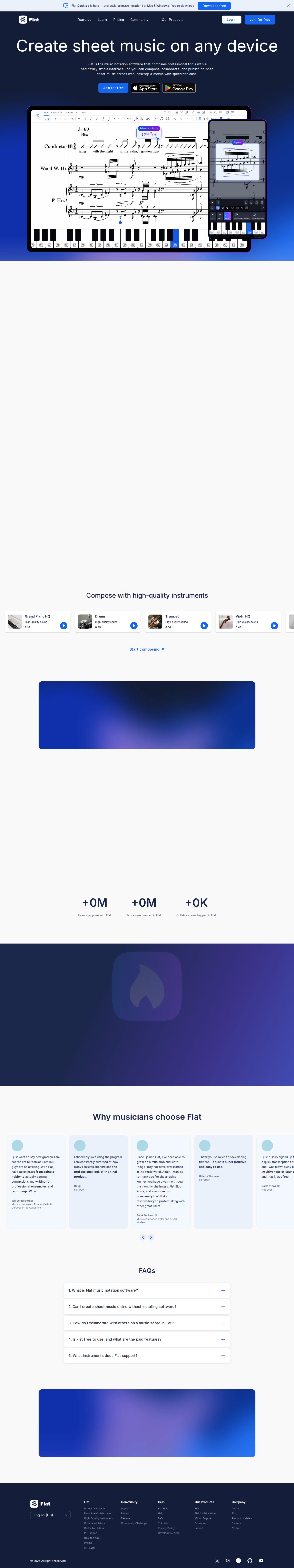 Flat website preview
