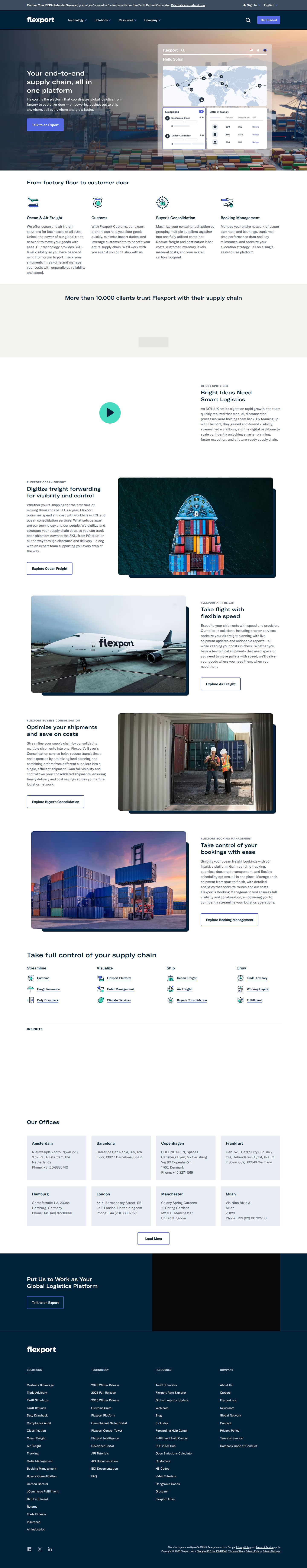 Flexport website preview