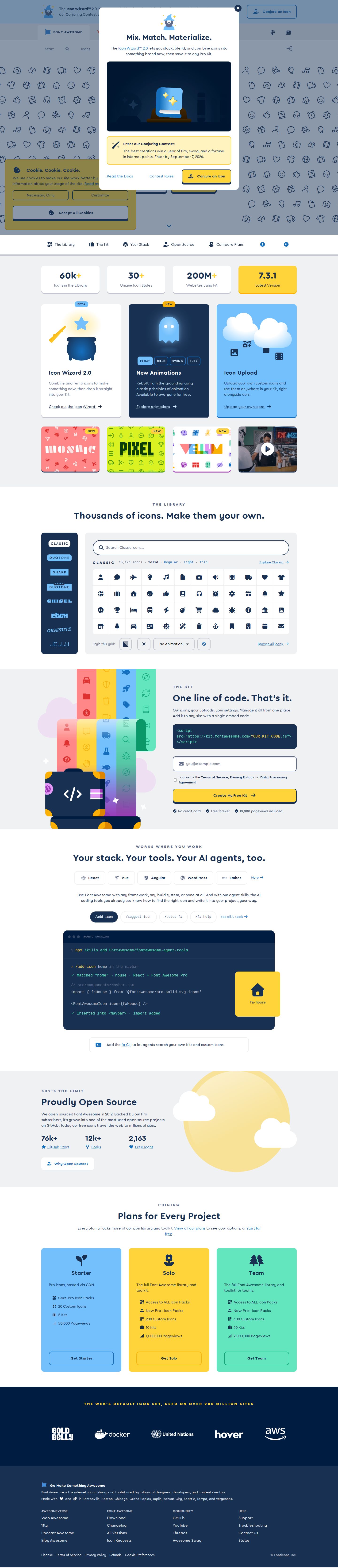Font Awesome website preview