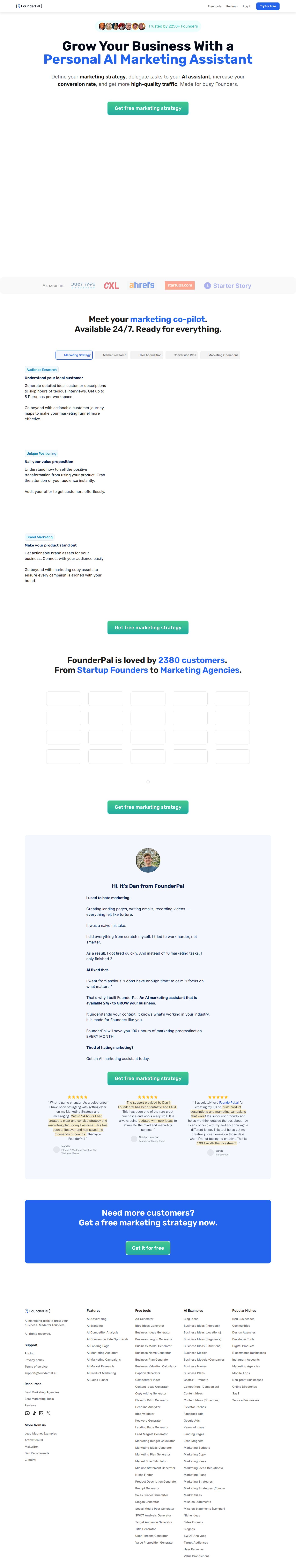 FounderPal website preview