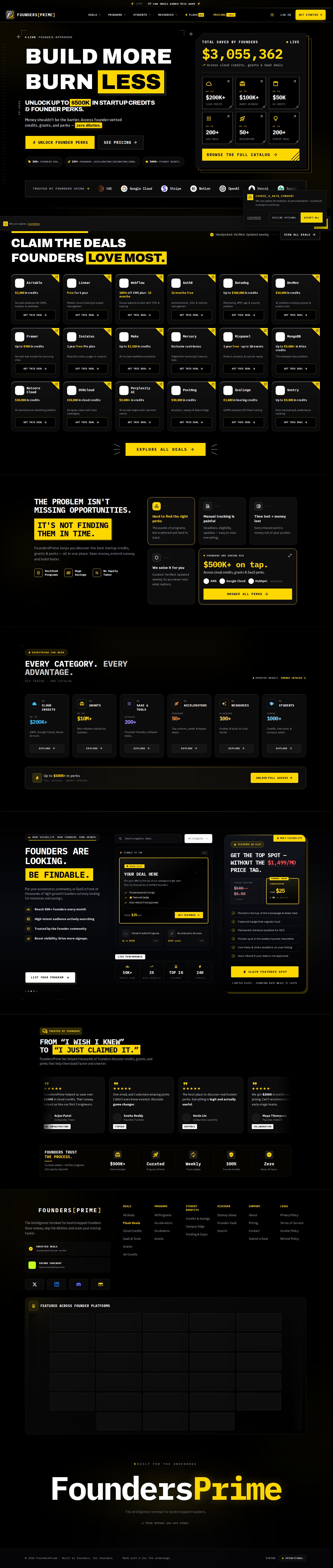 FoundersPrime website preview