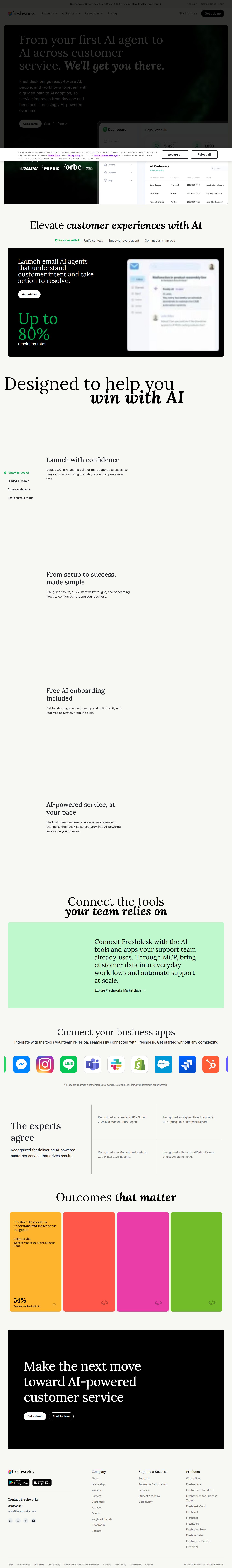 Freshdesk website preview