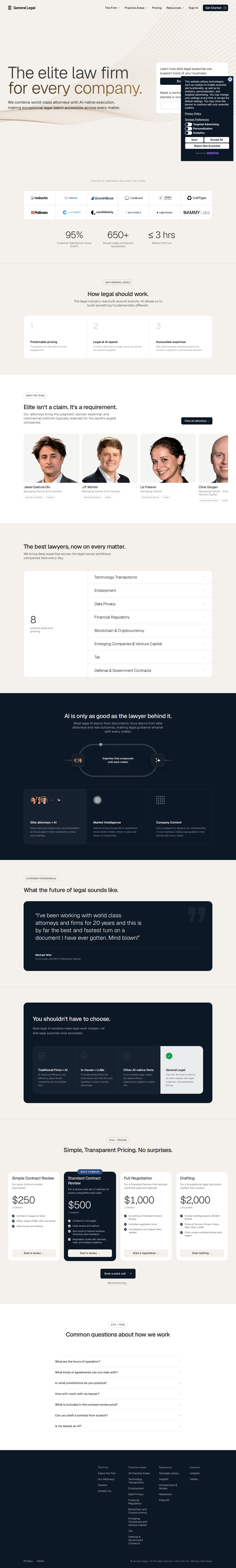 General Legal website preview