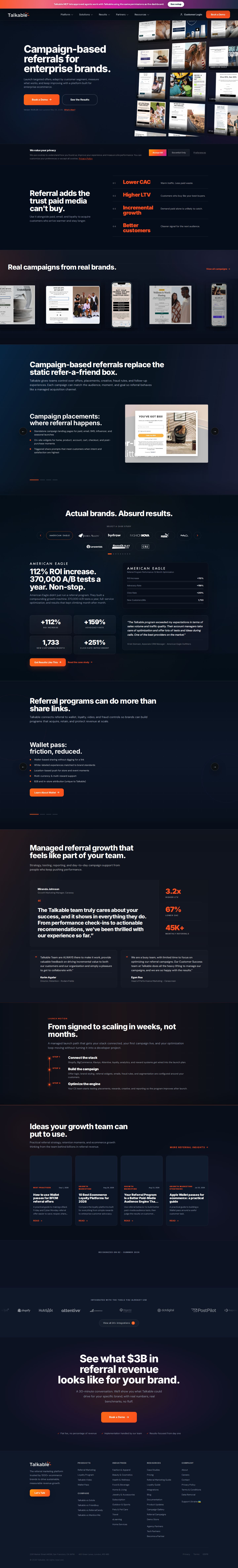 Talkable website preview