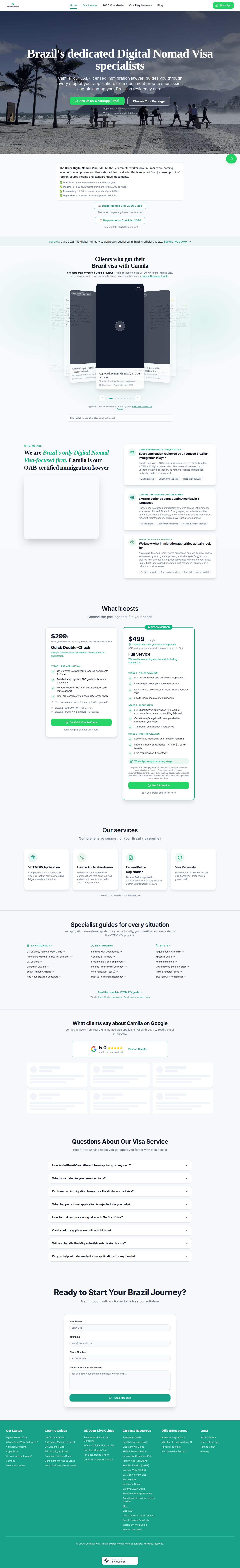 GetBrazilVisa website preview