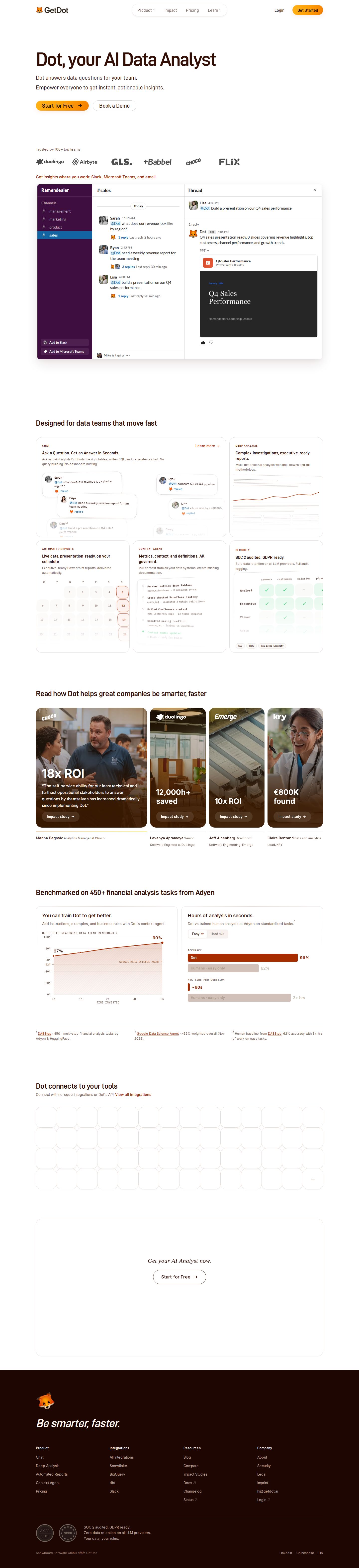 Dot website preview