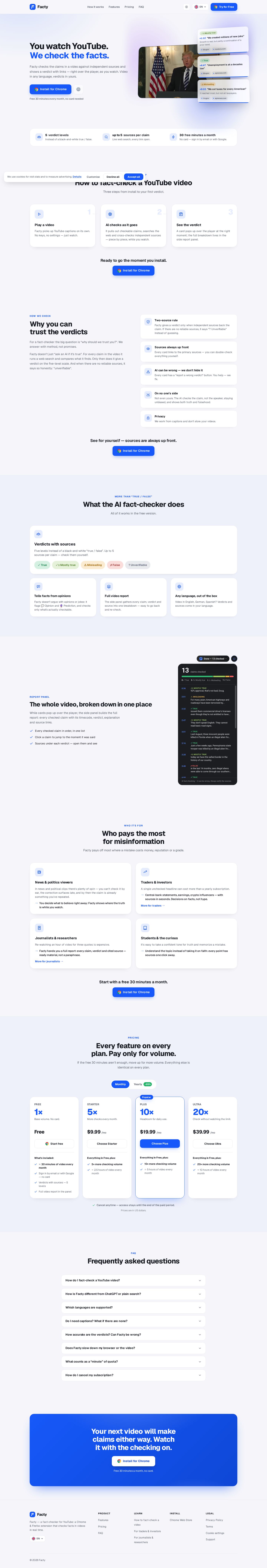 Facty website preview