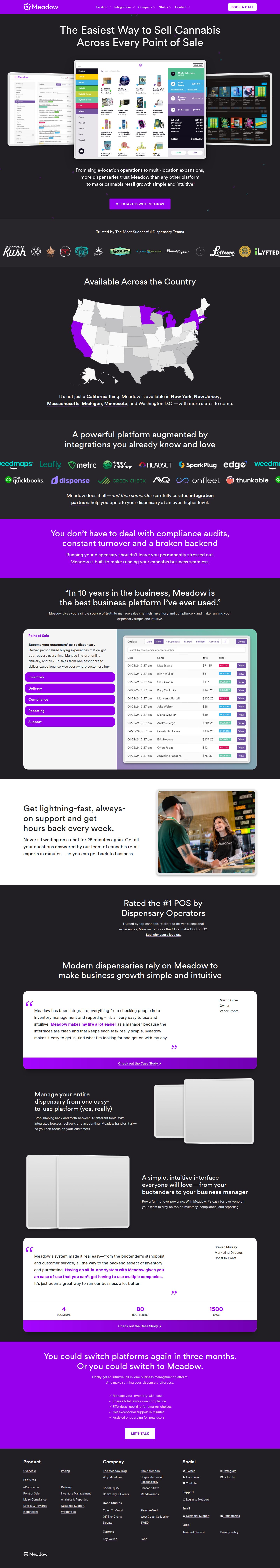 Dispensary Software, Cannabis POS & eCommerce website preview