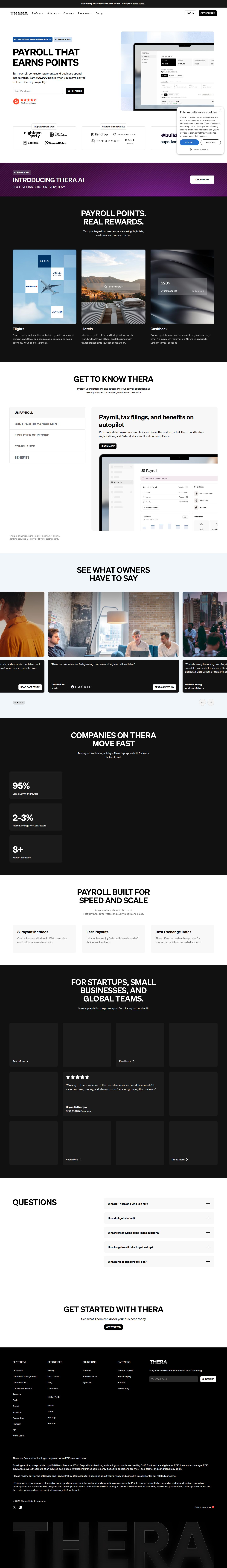 Thera website preview