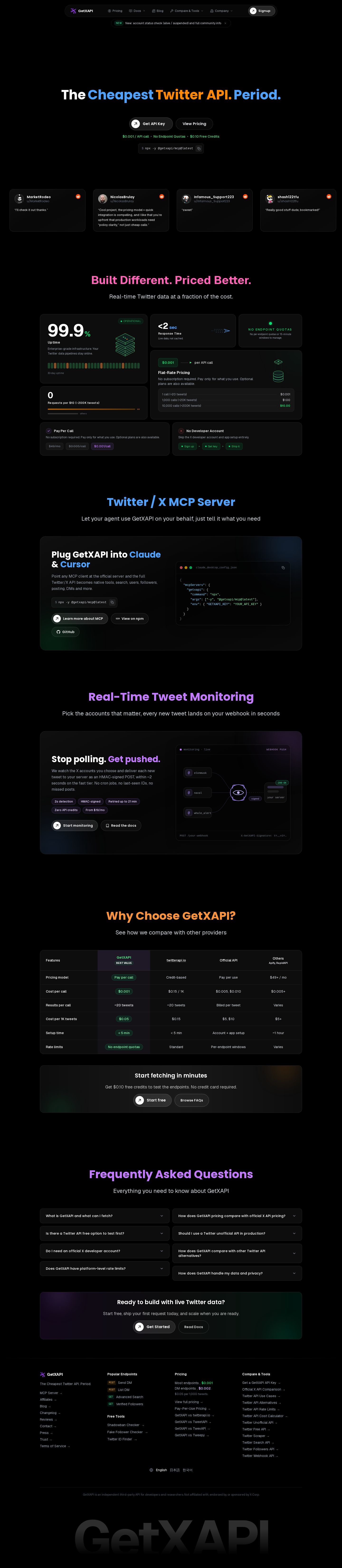 GetXAPI website preview
