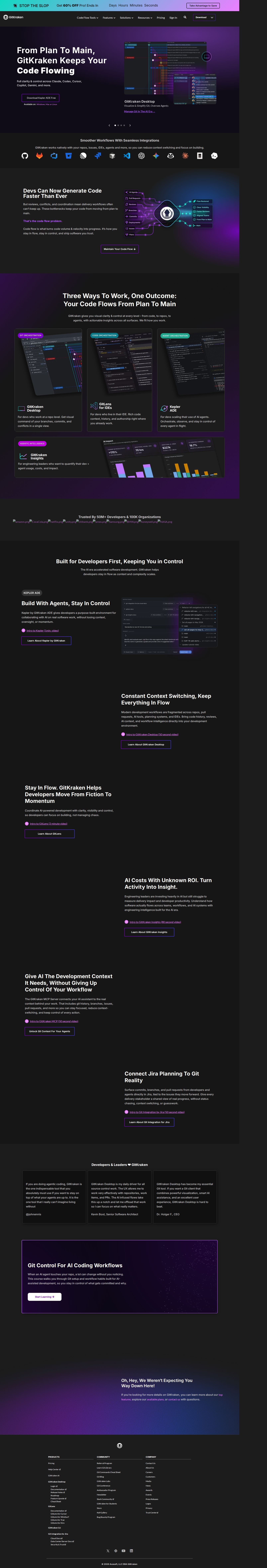 GitKraken website preview