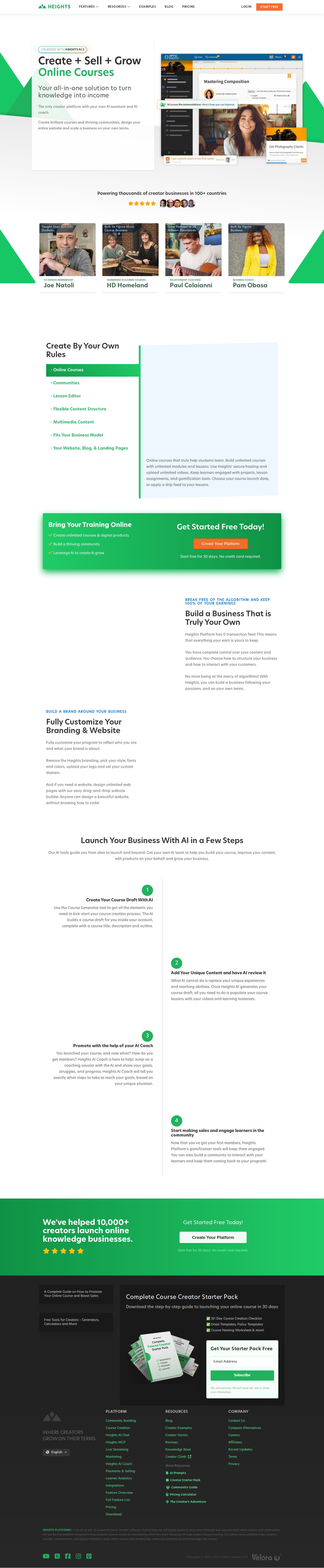 Heights Platform website preview