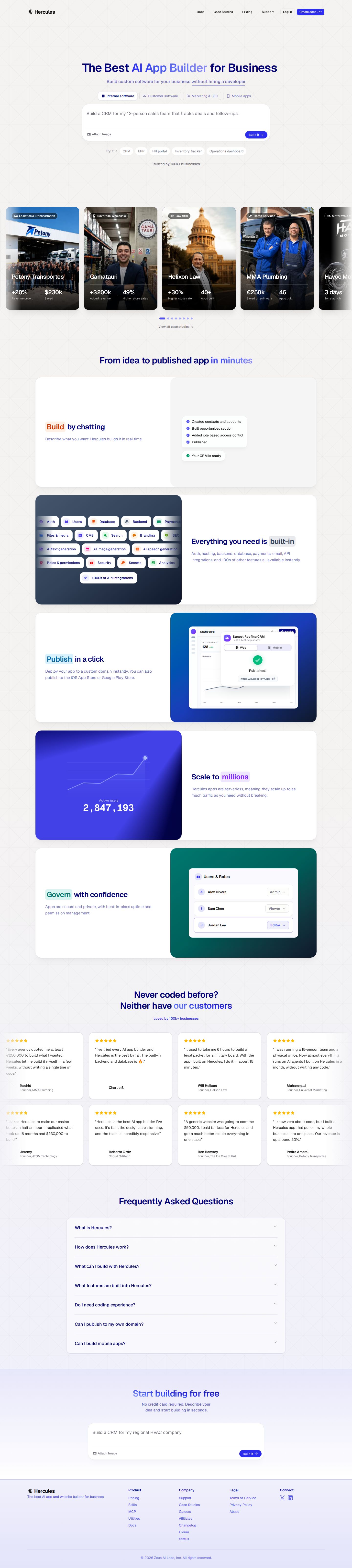 Hercules website preview
