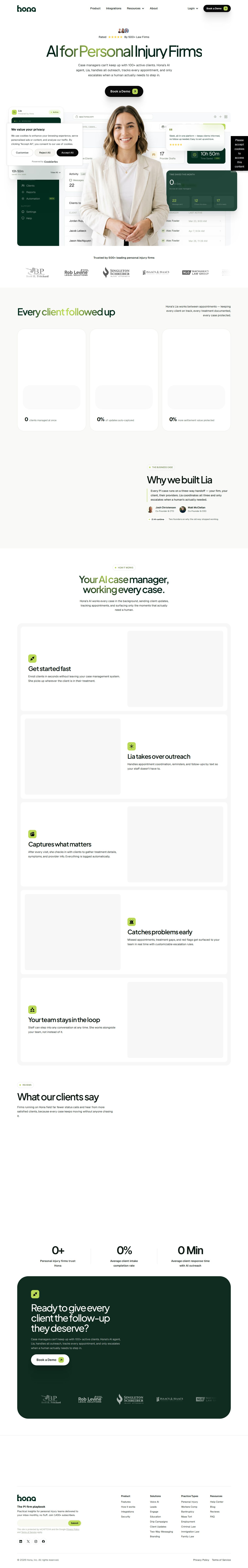 Hona website preview
