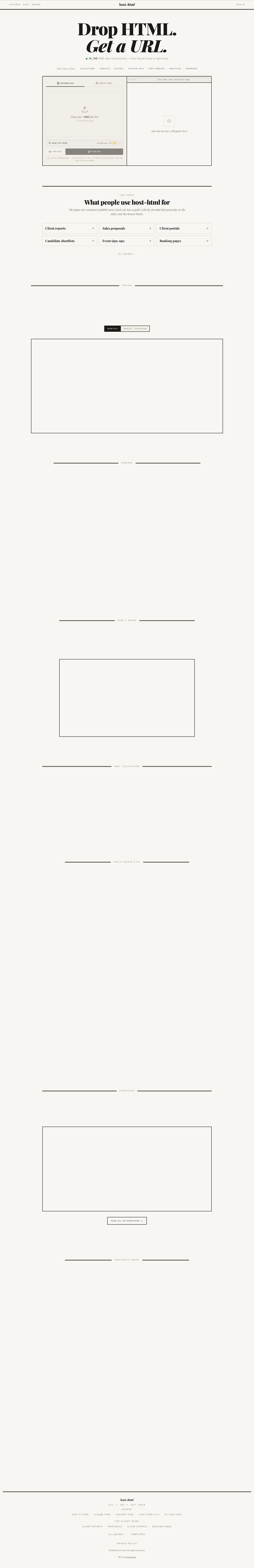 host-html website preview