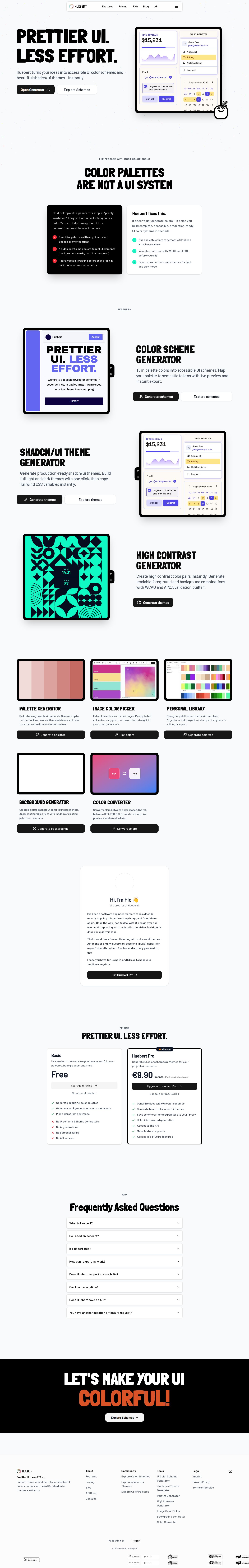 Huebert website preview