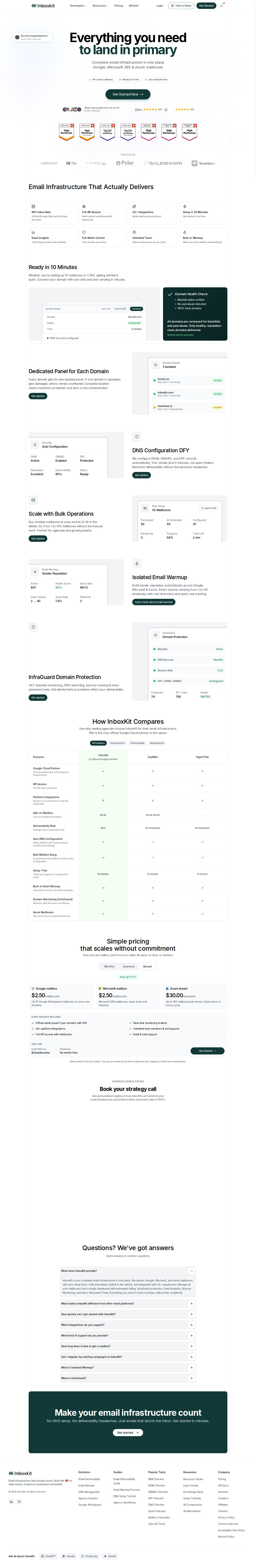 InboxKit website preview