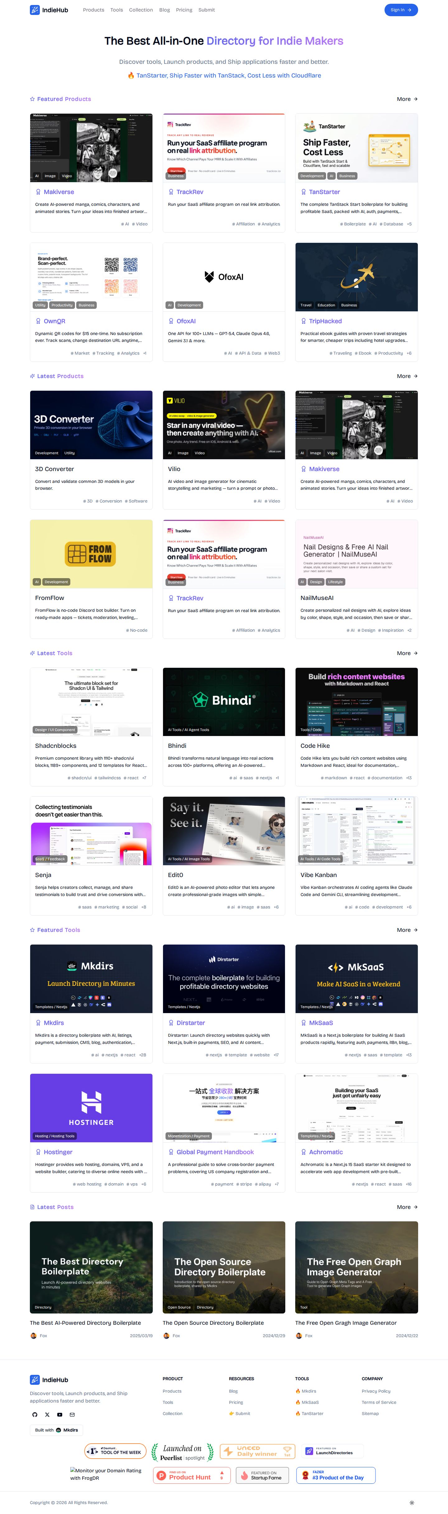 IndieHub website preview