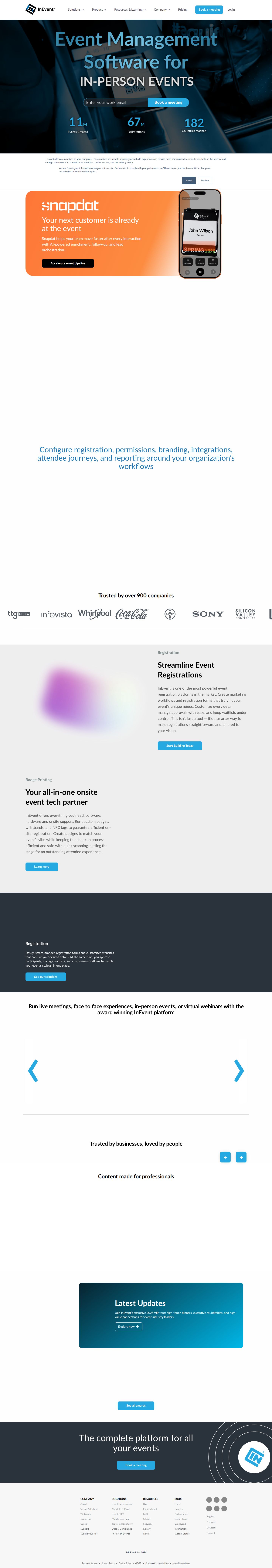 InEvent website preview