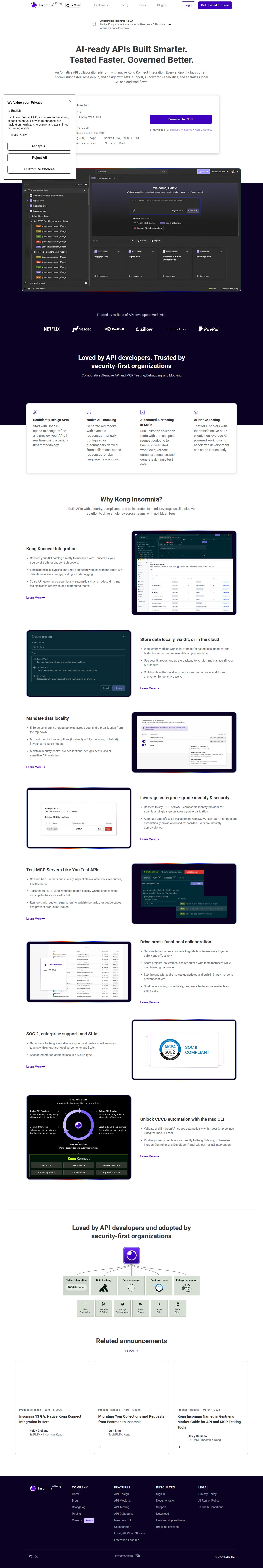 Insomnia website preview