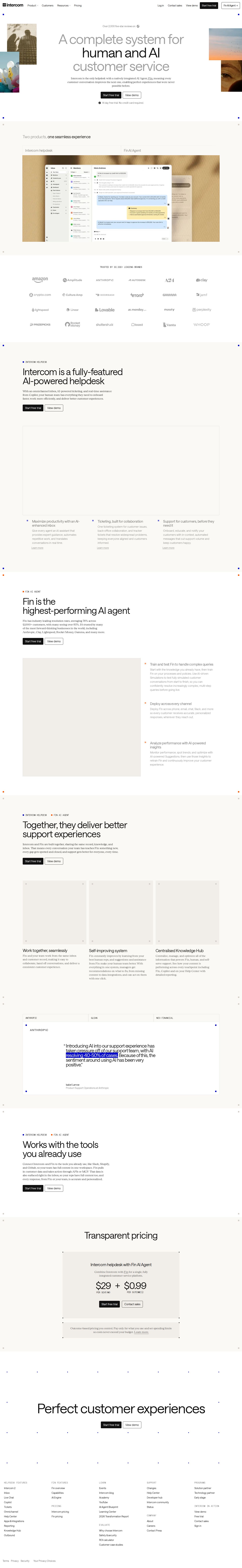 Intercom website preview