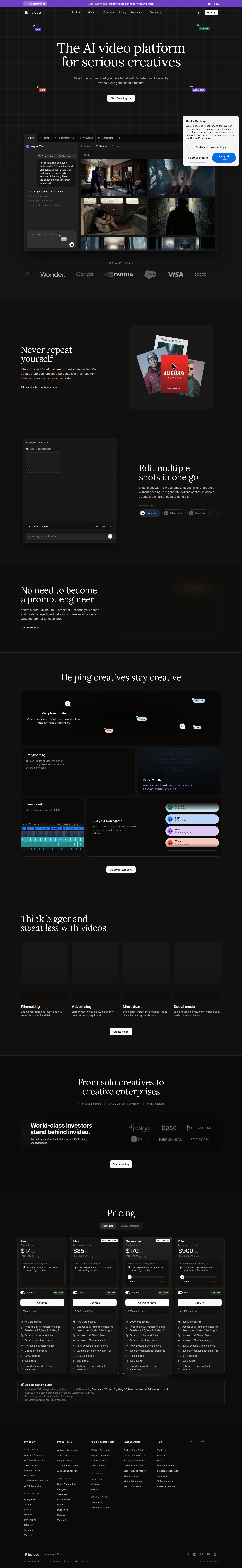 invideo website preview