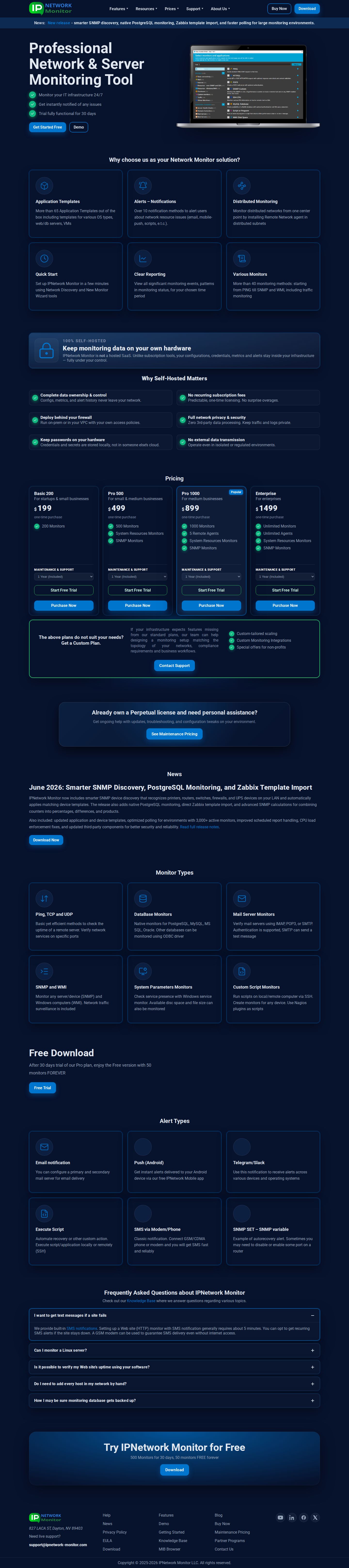 IPNetwork Monitor website preview