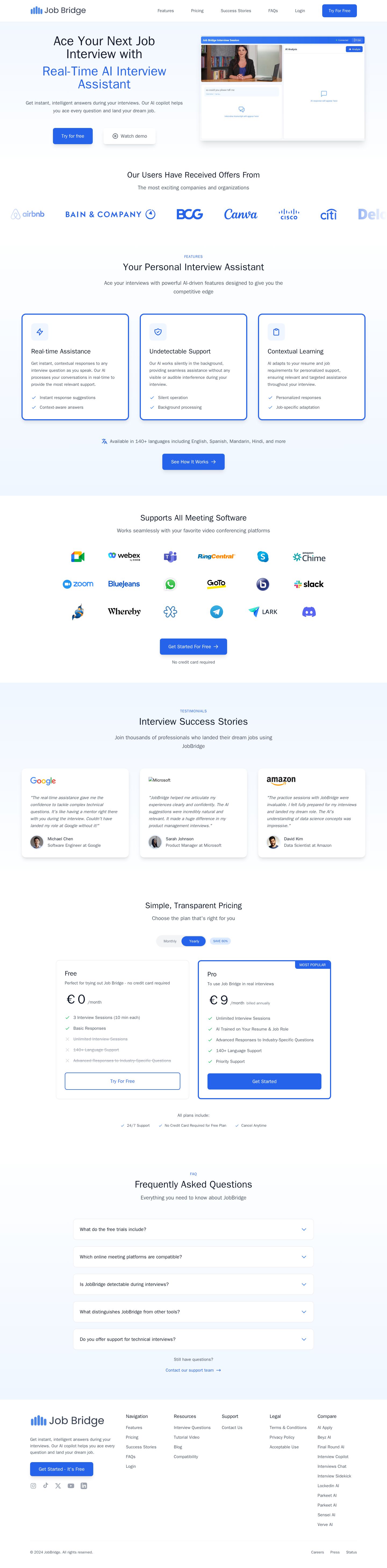 JobBridge website preview
