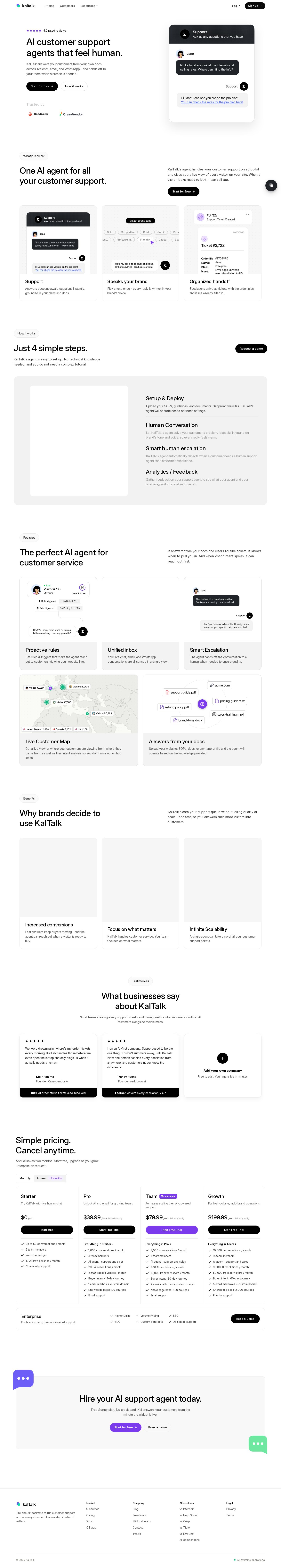 KalTalk website preview