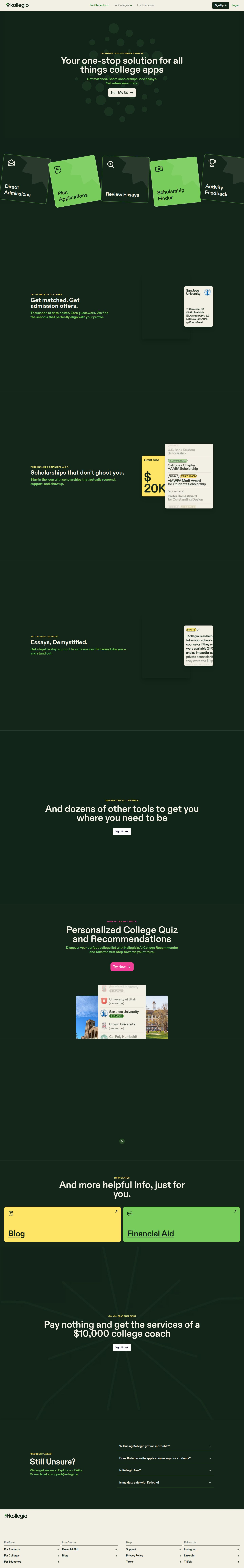 Kollegio AI website preview