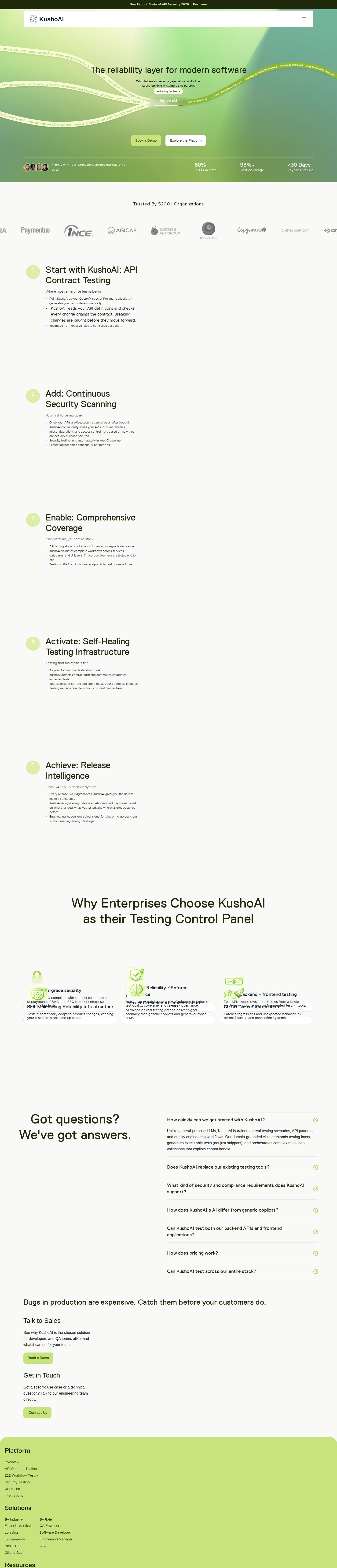 KushoAI website preview