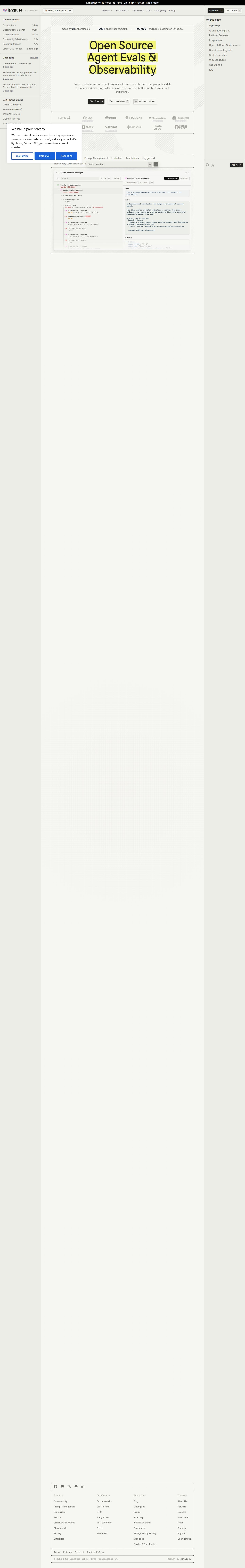 Langfuse website preview