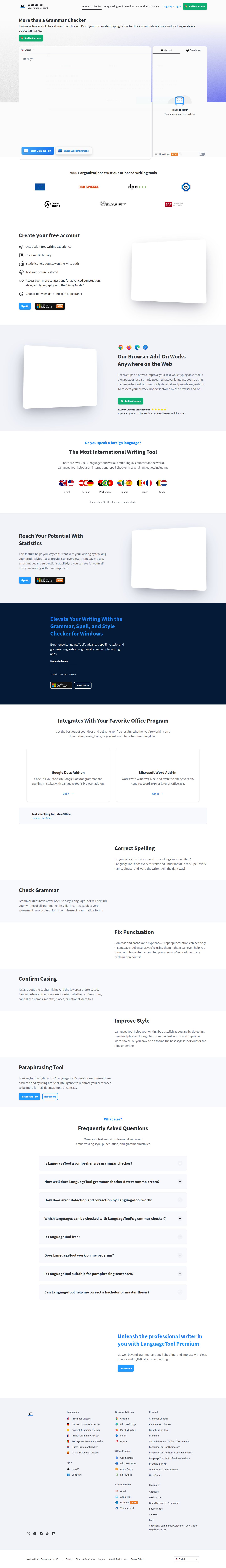 LanguageTool website preview