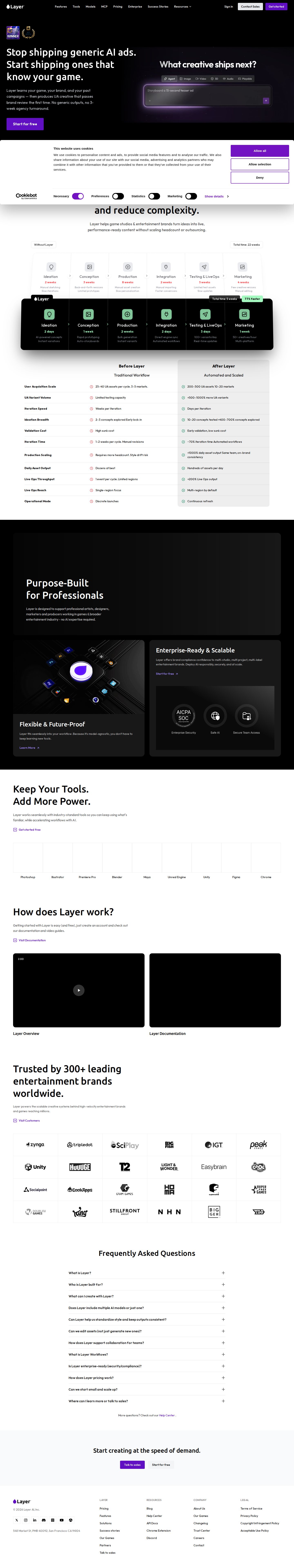 Layer website preview