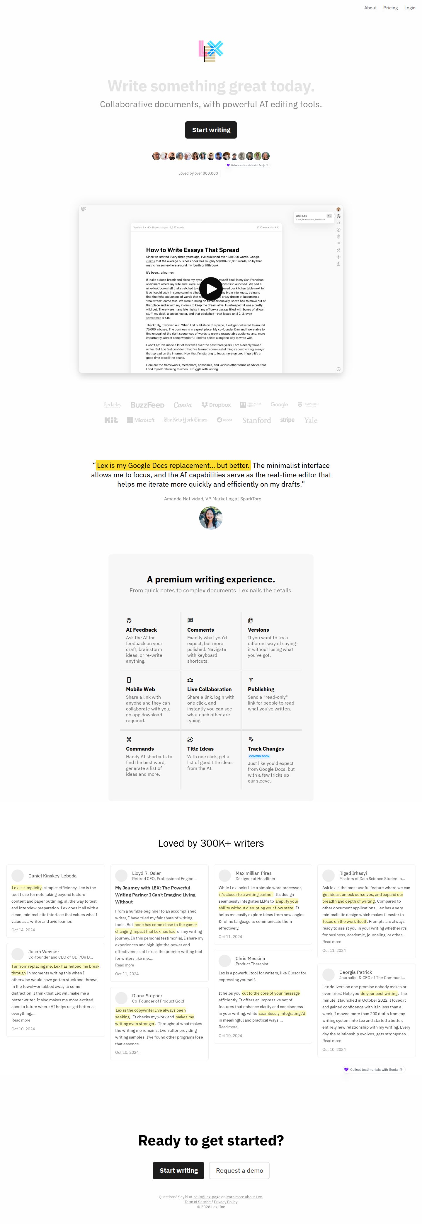 Lex website preview