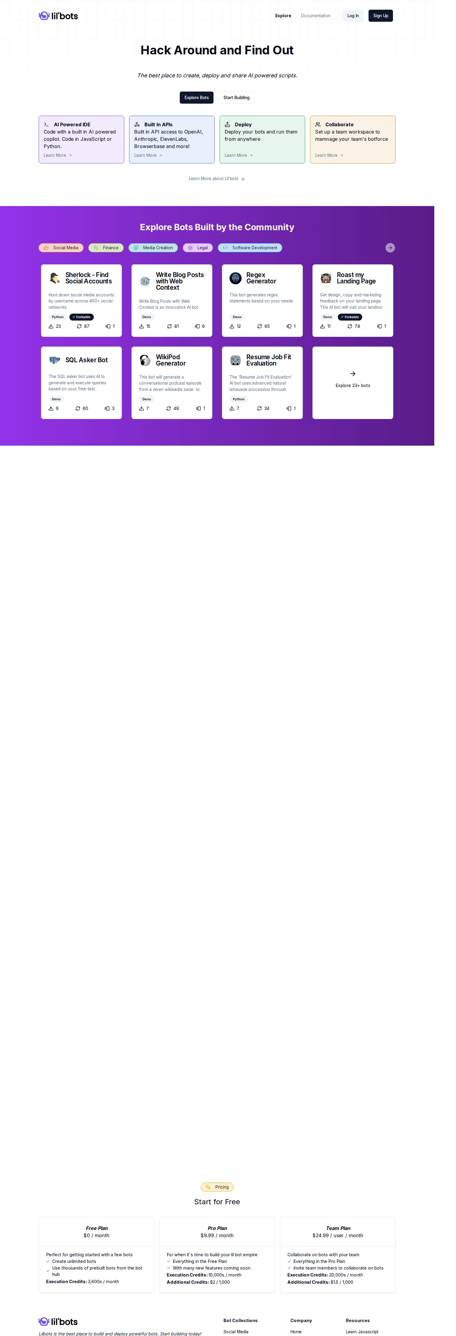 lil'bots website preview