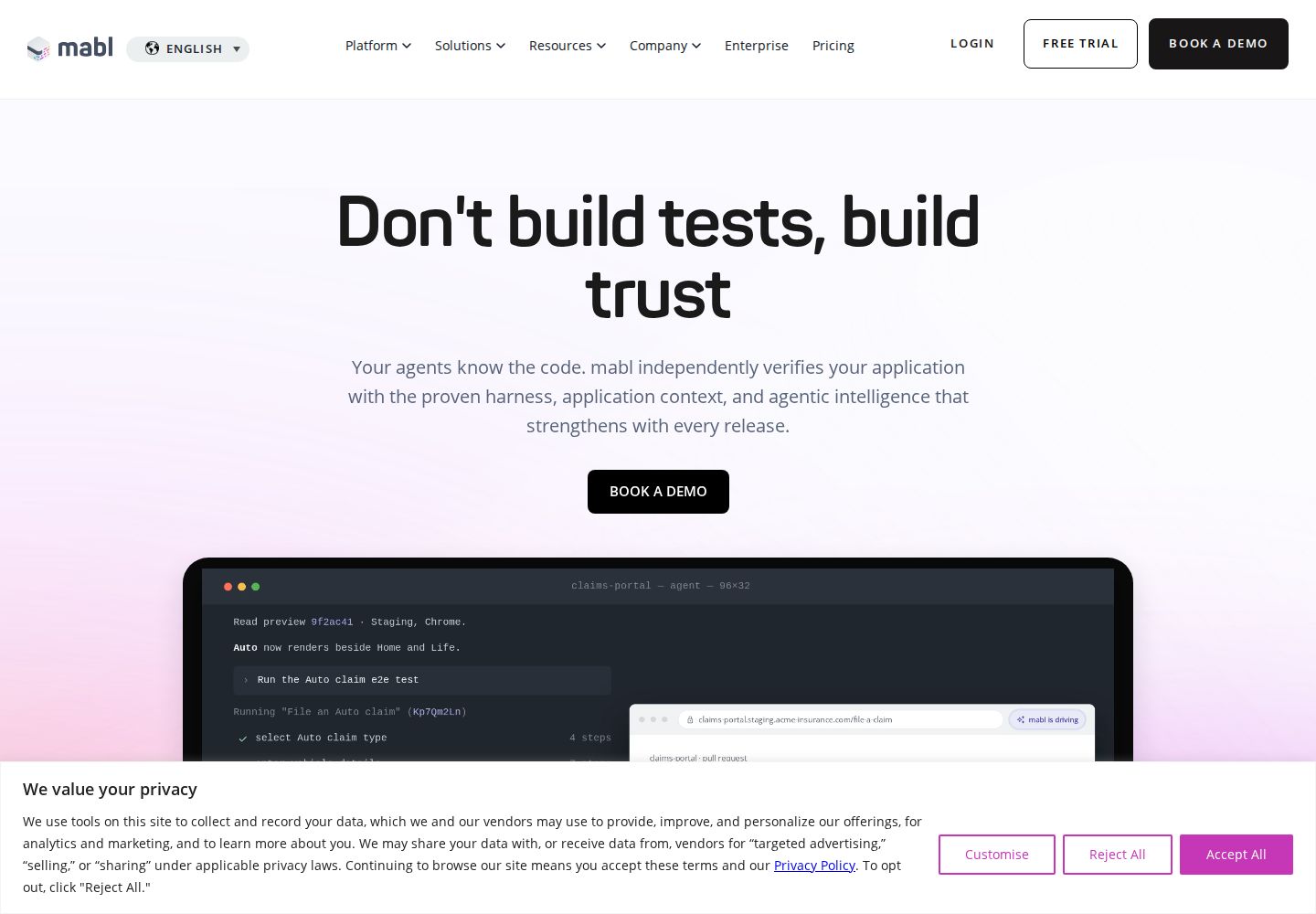 mabl website preview
