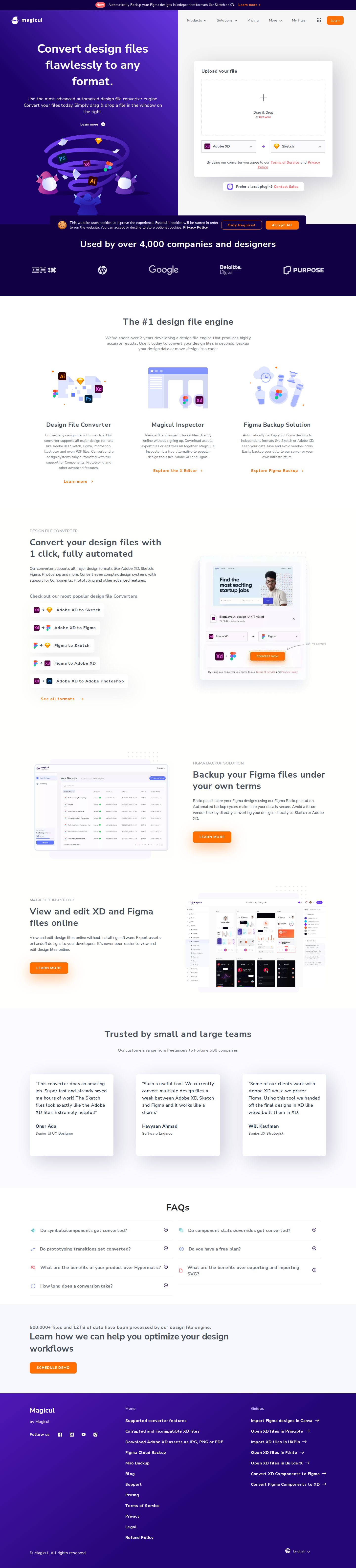 Magicul website preview