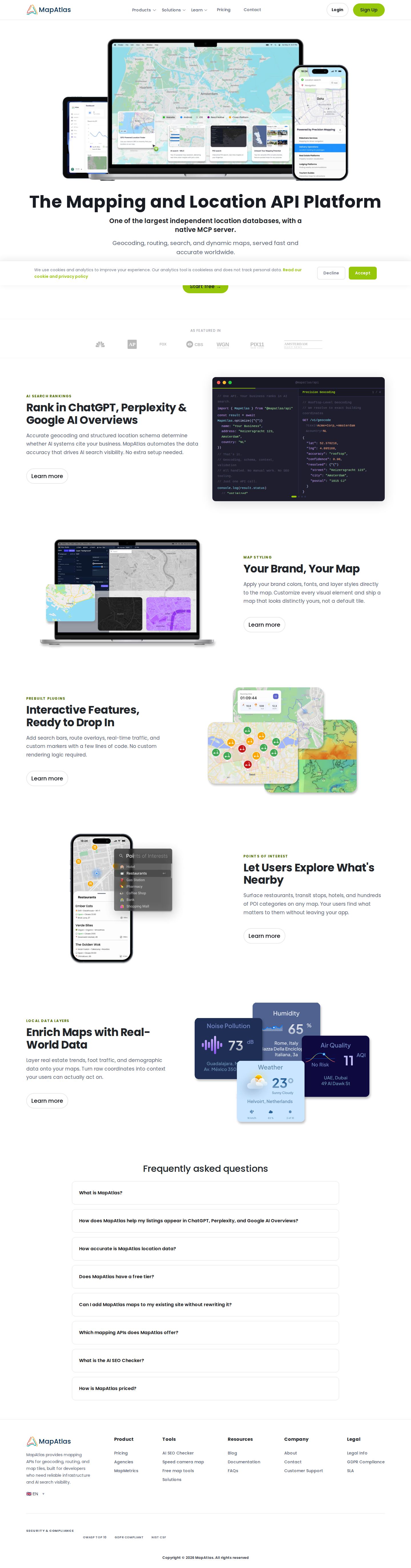 MapAtlas website preview