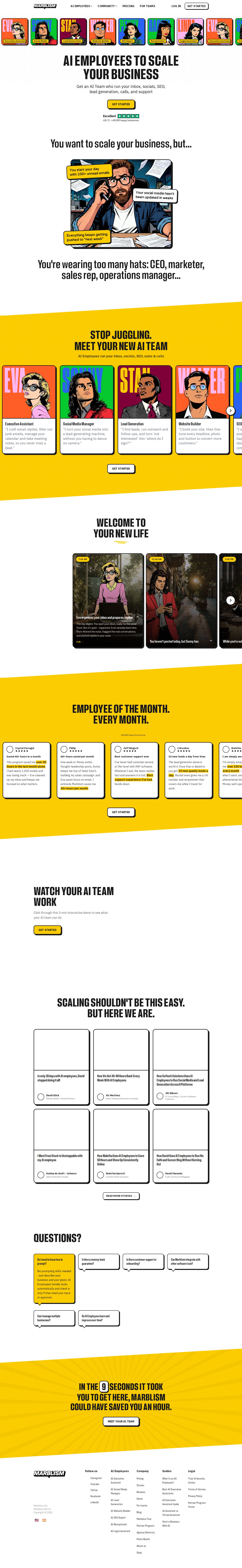 Marblism website preview