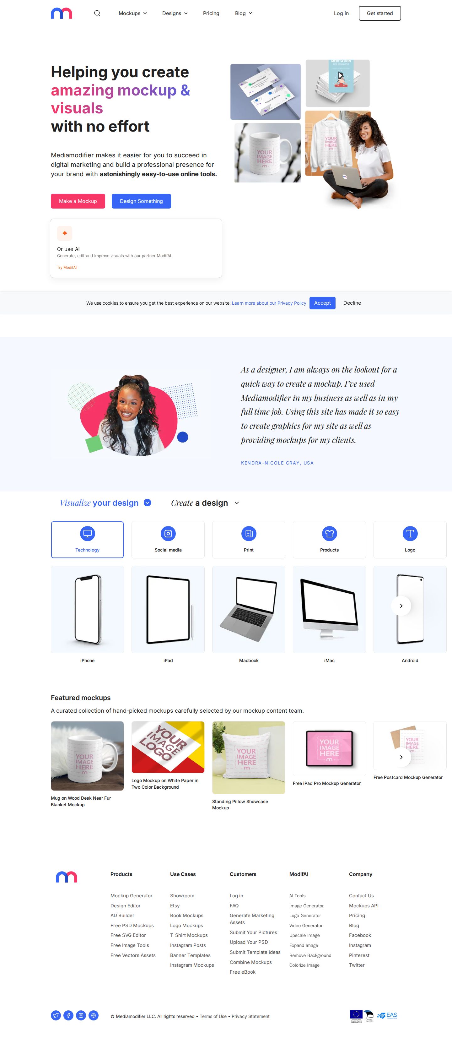 Mediamodifier website preview