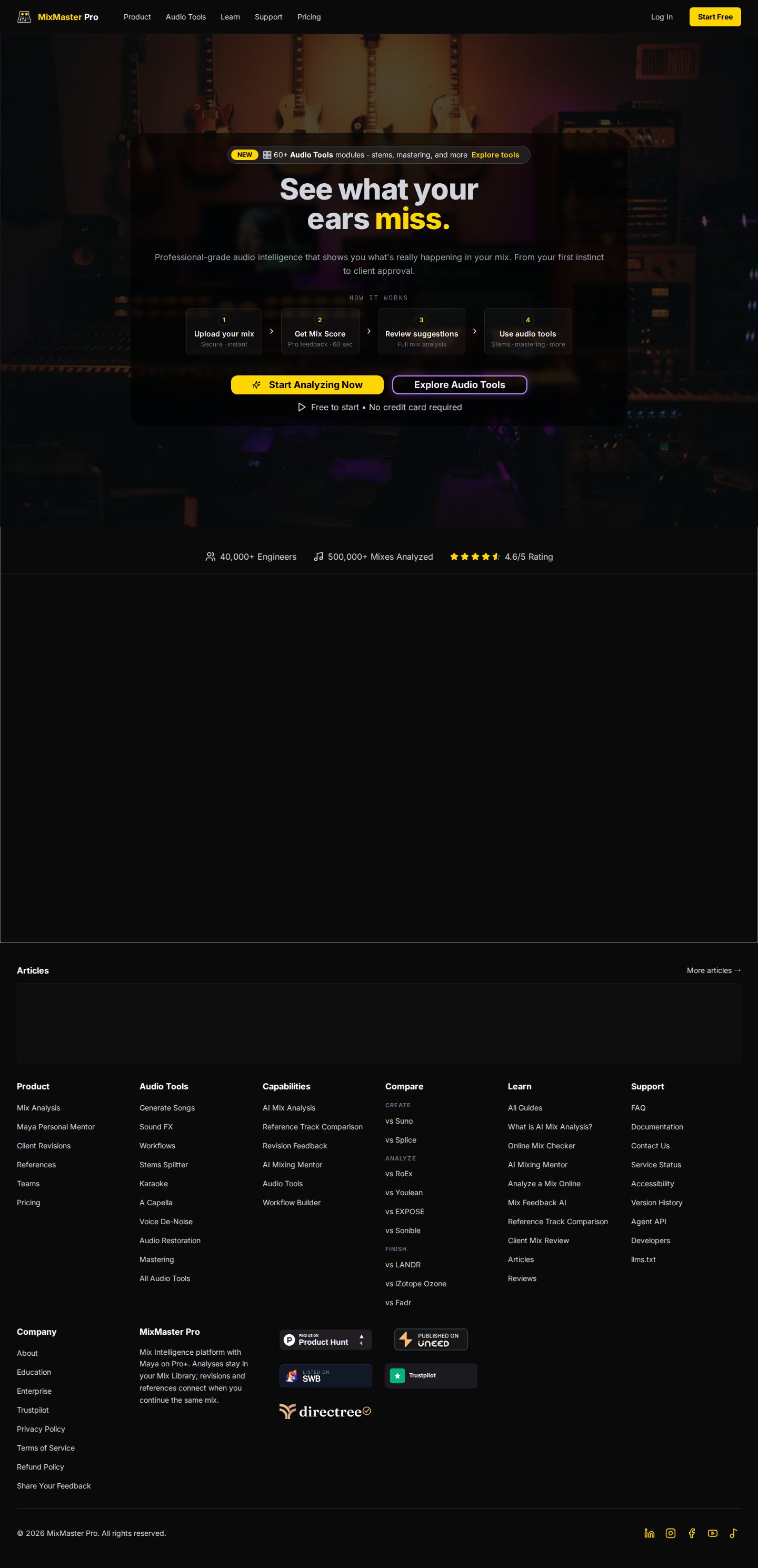 MixMaster Pro website preview