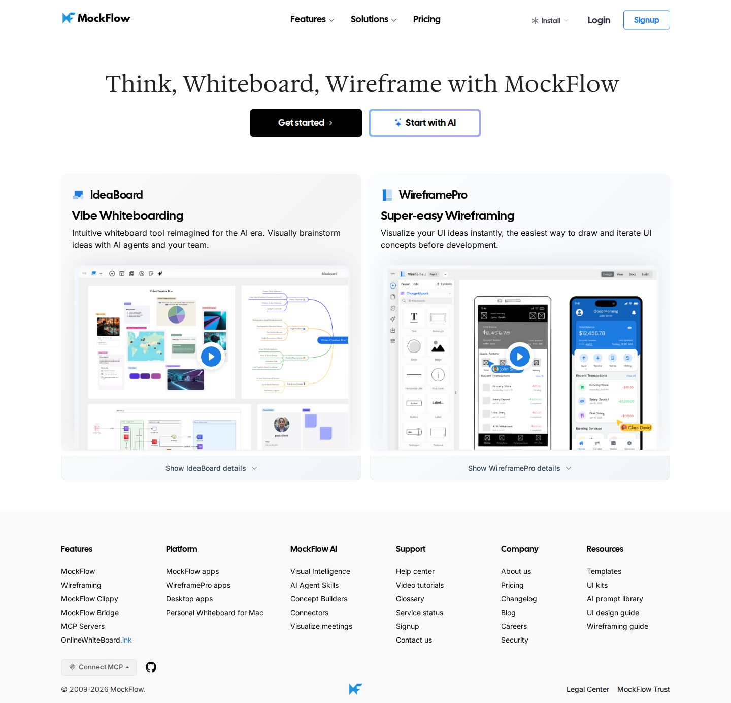 MockFlow website preview
