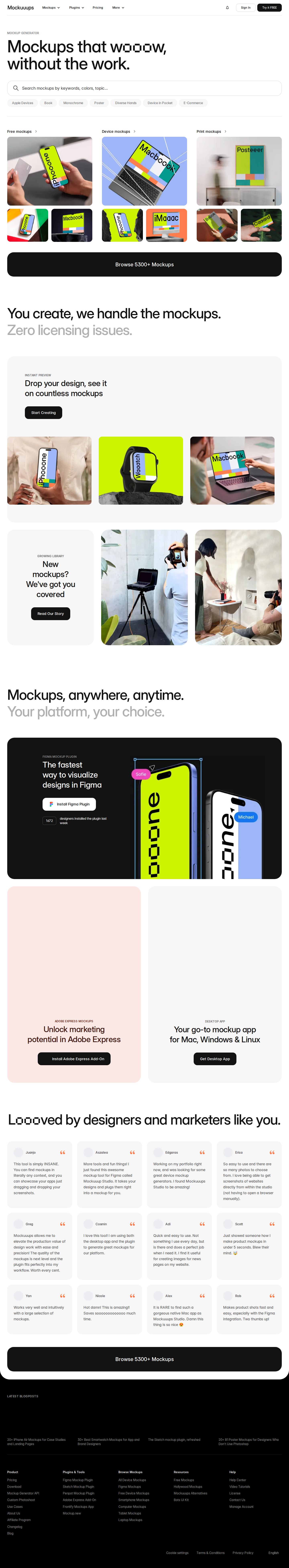 Mockuuups website preview