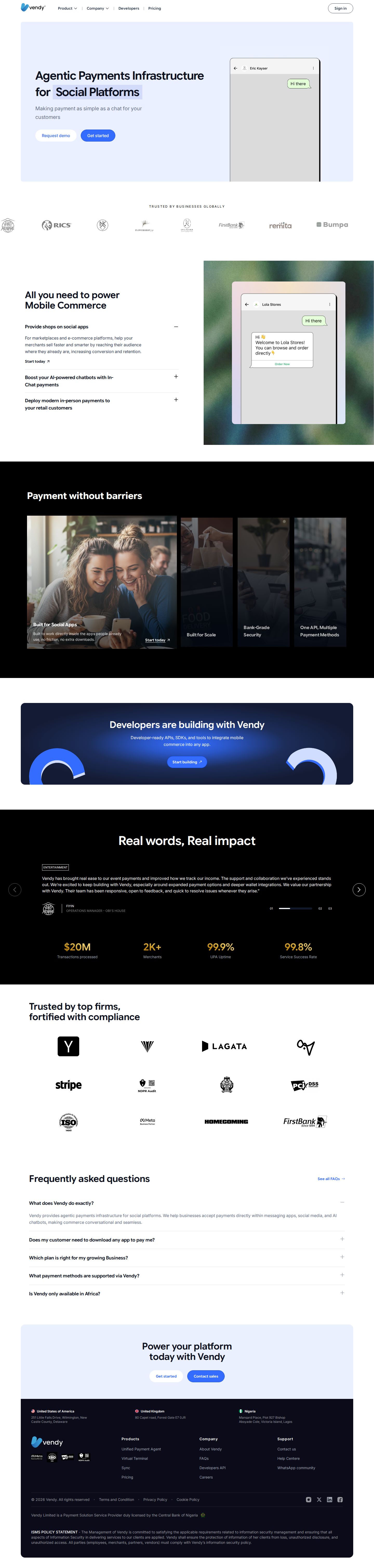 Agentic Payments Infrastructure website preview