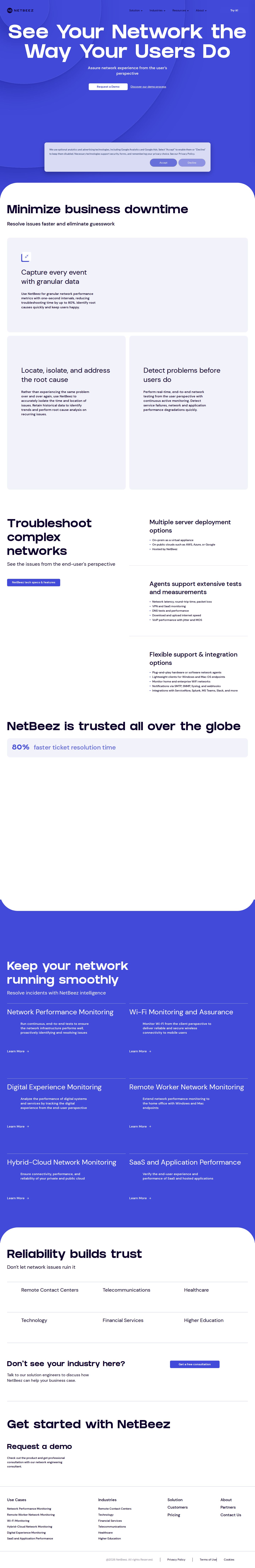 NetBeez website preview