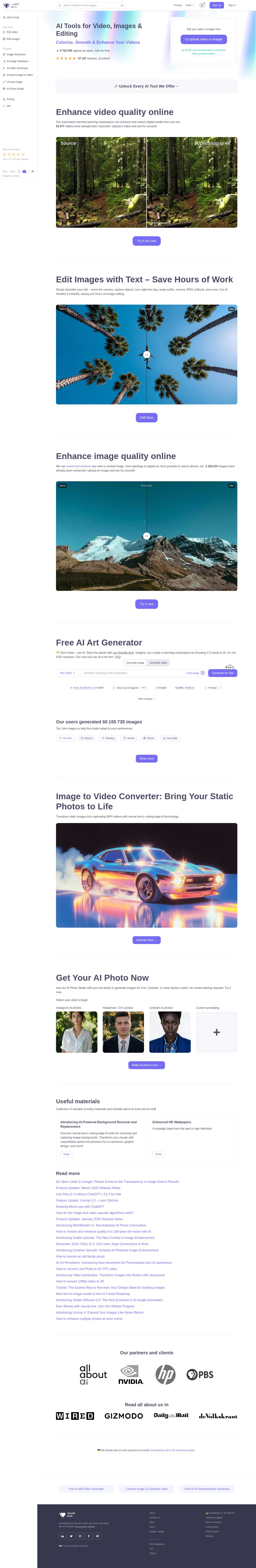 neural.love website preview